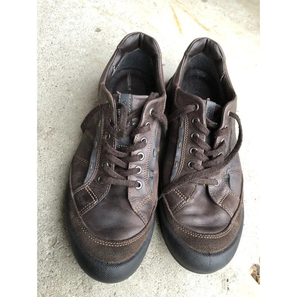 ECCO Men's Urbanity Tie Oxford sneaker Shoes brown 43 us 9 9.5 Leather